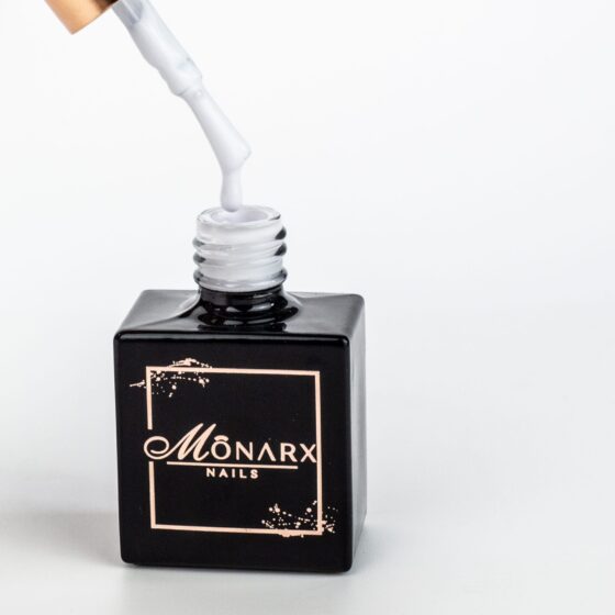 Monarx – intensyviai baltas gelinis nagų lakas, suteikiantis nagams nepriekaištingą baltumą ir blizgesį.