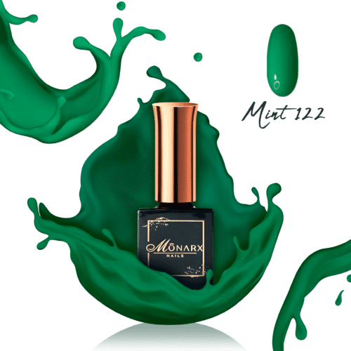 Monarx Mint 122 – Gaivus Mėtų Žalumo Gelinis Nagų Lakas