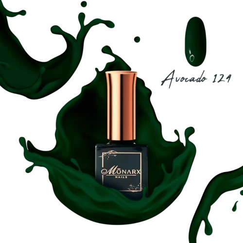 Monarx Avocado 124 – Elegantiškas Avokado Žalumo Gelinis Nagų Lakas