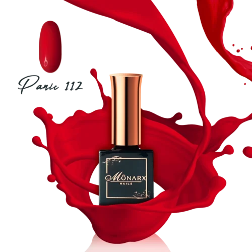 Monarx Panic 112 – Intensyvus Raudonas Gelinis Nagų Lakas