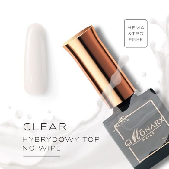 Top No Wipe - Monarx hibridinis viršus yra skaidrus ir be dispersinio sluoksnio, puikiai apsaugantis jūsų manikiūrą nuo įtrūkimų bei prailginantis jo...