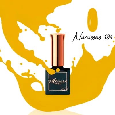 Narcissus 186 hibridinis nagų lakas | Monarx Nails – šviesi ir žaisminga spalva jūsų nagams