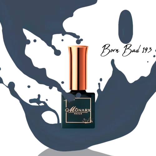 Monarx Born Bad hibridinis nagų lakas – išskirtinė tamsi spalva jūsų nagams