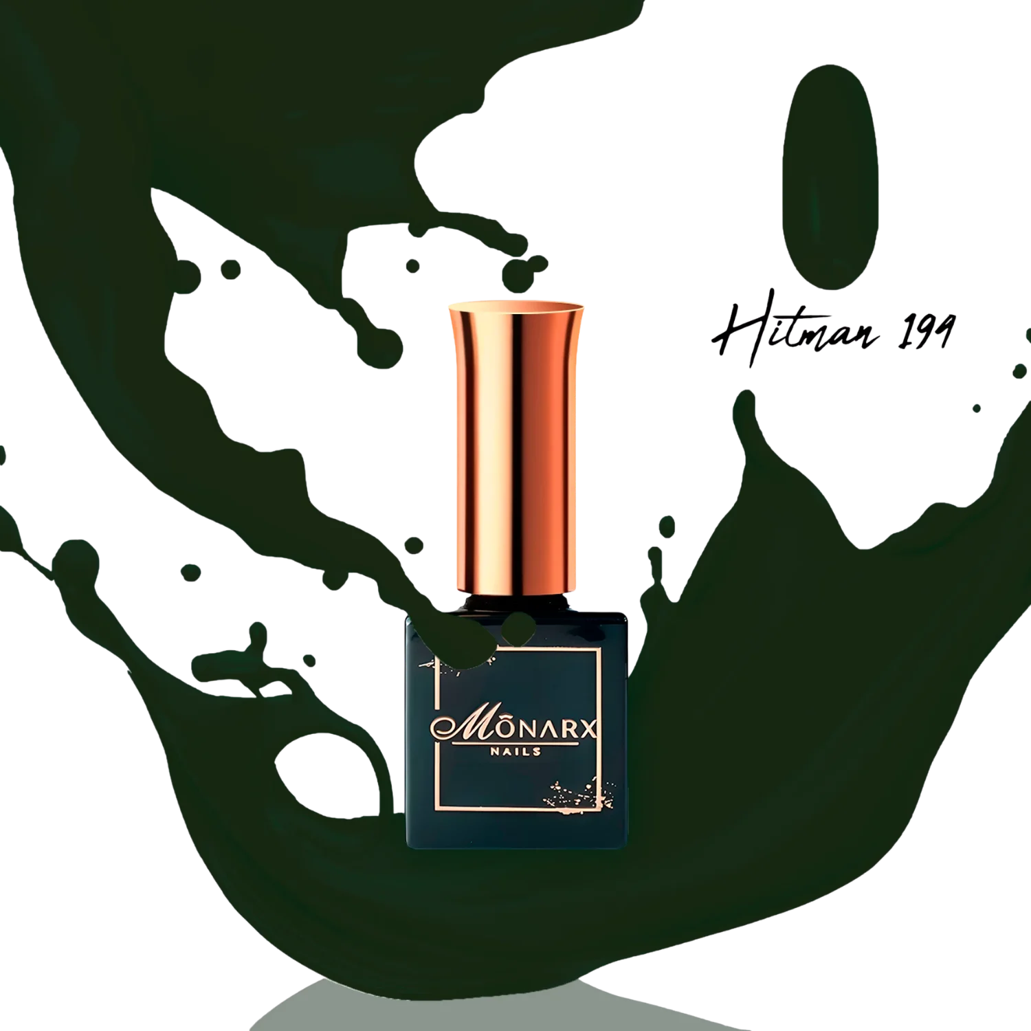 Monarx Hitman hibrīda nagu laka – intensīva un izteiksmīga krāsa.