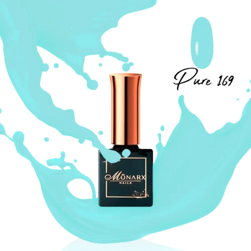 Monarx Pure 169 šviesiai rožinis hibridinis nagų lakas – natūralus grožis jūsų manikiūrui.