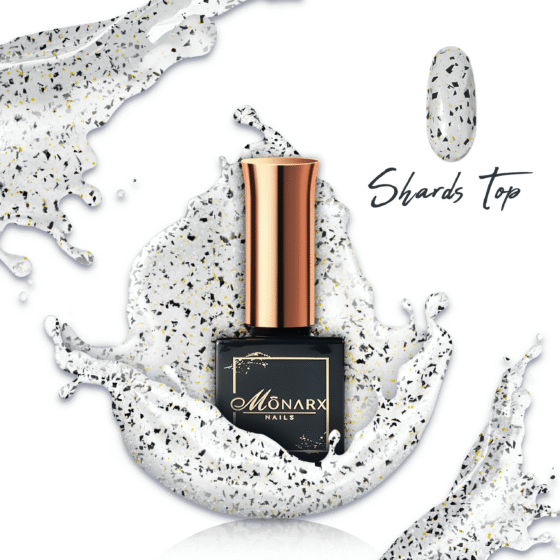 Shards Top – folijos gabalėliais praturtintas hibridinis topas su ilgaamže apsauga ir nepriekaištingu blizgesiu