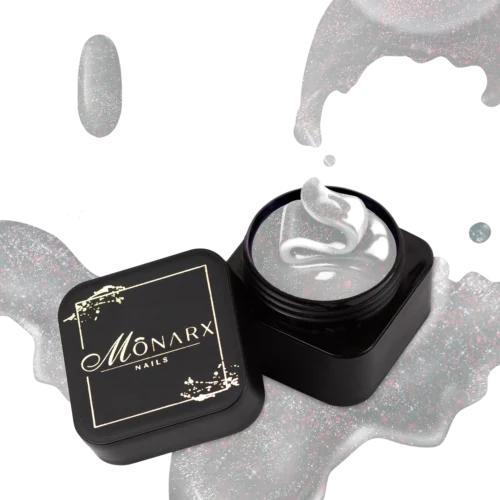 Glitter Gel 1 - Blizgantis UVLED gelis nagams – profesionali kokybė, Vidutinio tirštumo konsistencija užtikrina greitą ir patogų tepimą.