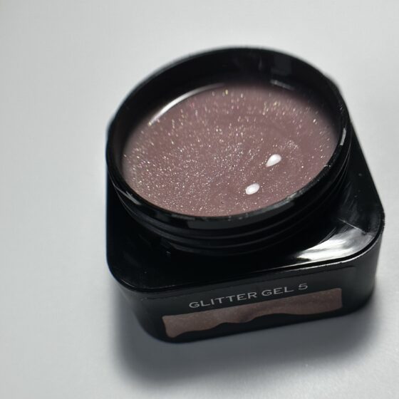 Glitter Gel 5 - gelis nagų priauginimui - Paveikslėlis 3