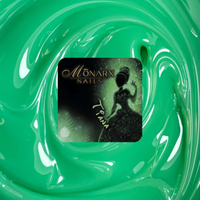 Spalvotas nagų gelis „Tiana Žolelių žalios spalvos“ – Monarx Nails