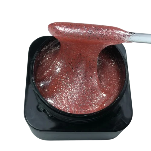 Platinum Gel be HEMA su sidabrine folija nagų priauginimui
