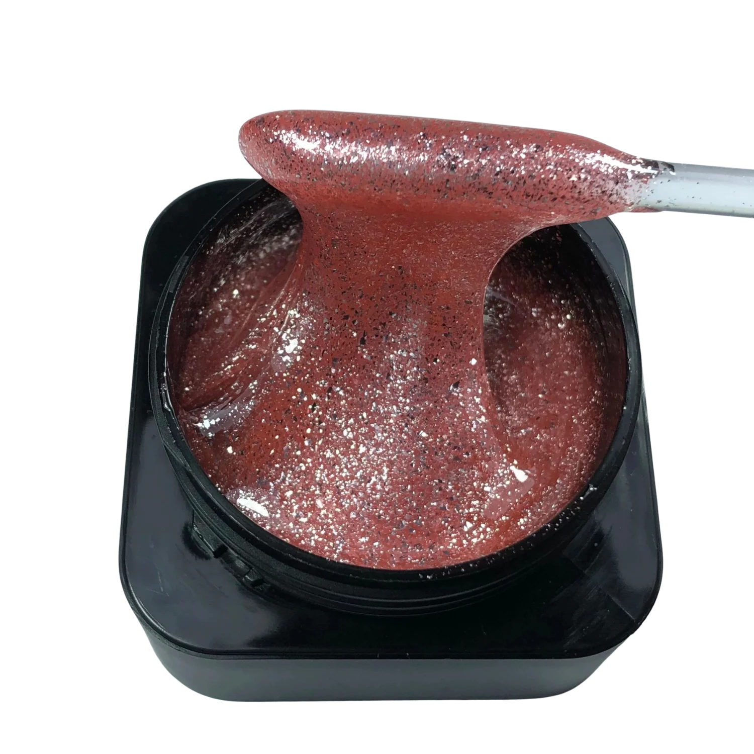 Platinum Gel be HEMA su sidabrine folija nagų priauginimui