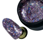 Blizgus gelis Nimfa su įvairių formų blizgučiais