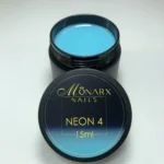 NEON GELIS 4 ryškiai geltonas vienfazis gelis be HEMA ir TPO, 15 ml