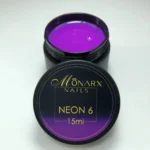NEON GELIS 6 ryškiai geltonas vienfazis gelis be HEMA ir TPO, 15 ml