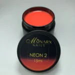 NEON GELIS 2 ryškiai geltonas vienfazis gelis be HEMA ir TPO, 15 ml