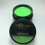 NEON GELIS 5 ryškiai geltonas vienfazis gelis be HEMA ir TPO, 15 ml