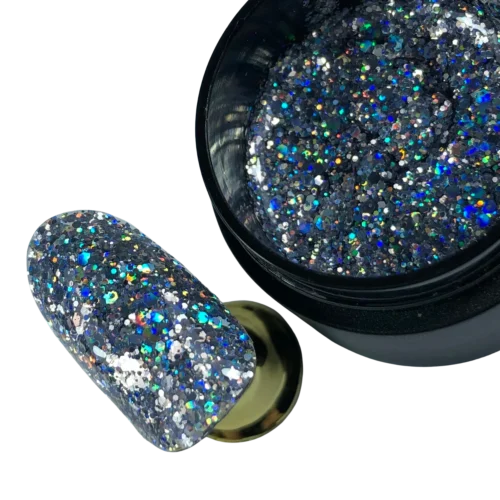 Skaidrus Nimfa gelis su holografiniais blizgučiais