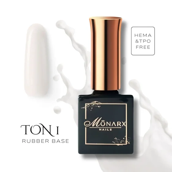 Rubber Base TON 1 – natūralios spalvos nagų bazei ir modeliavimui