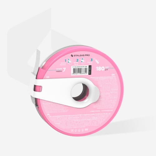 Vienkartinė balta abrazyvinė juostelė papmAm EXPERT 180 grit plastikinėje dėžutėje