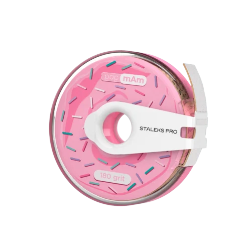 Vienkartinė balta abrazyvinė juostelė papmAm EXPERT 180 grit plastikinėje dėžutėje