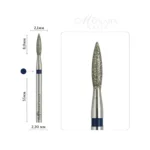 Deimantinė „Liepsnelė“ – vidutinio grubumo, mėlyna žyma 2,1 mm