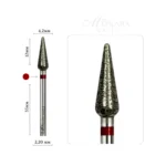 Deimantinis „Lašas“ – smulkus abrazyvas, raudona žyma 4,2 mm