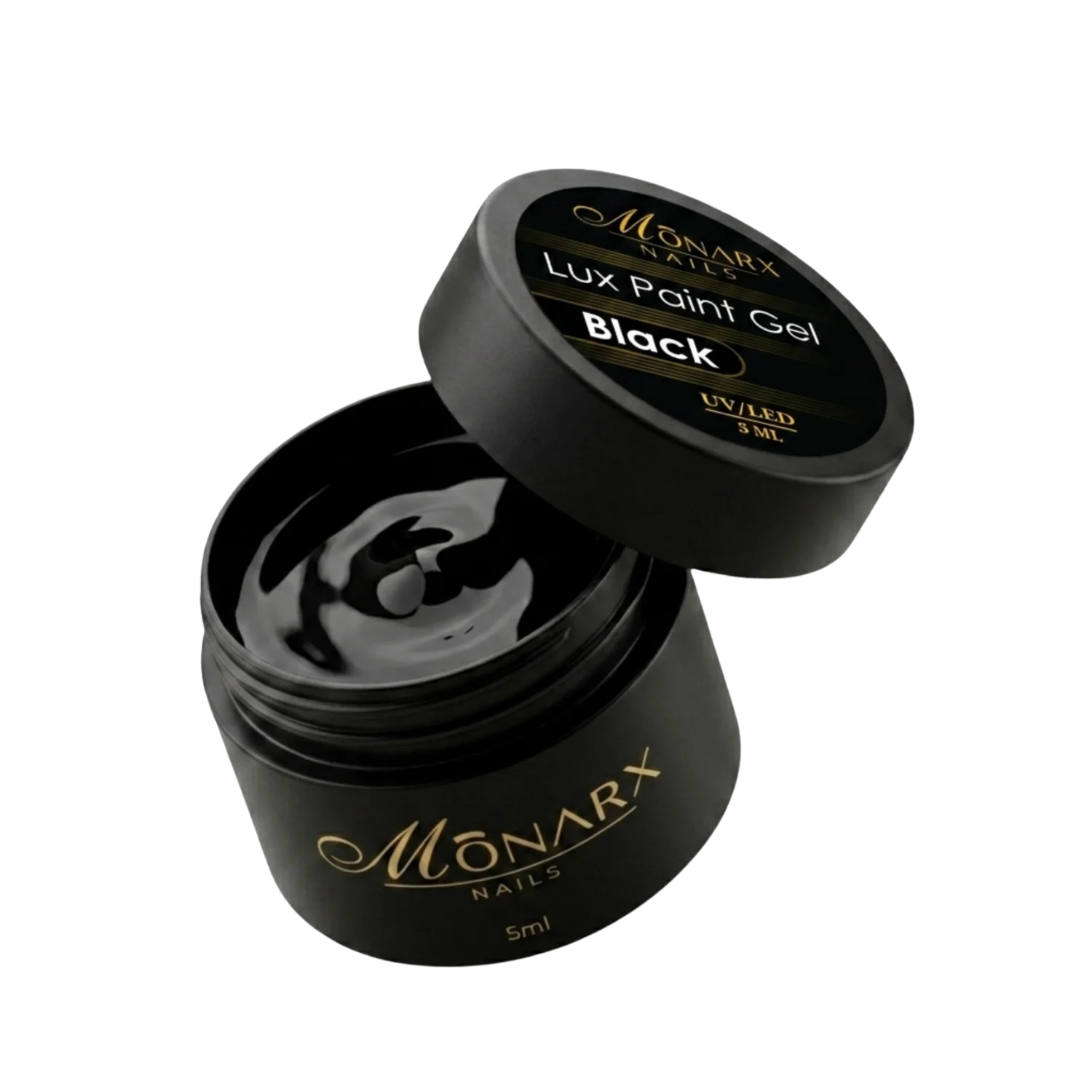 Lux Paint Gel (juodos spalvos) – gelis nagų dailei